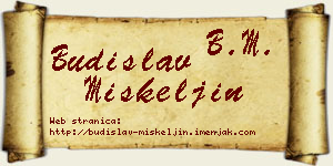 Budislav Miškeljin vizit kartica